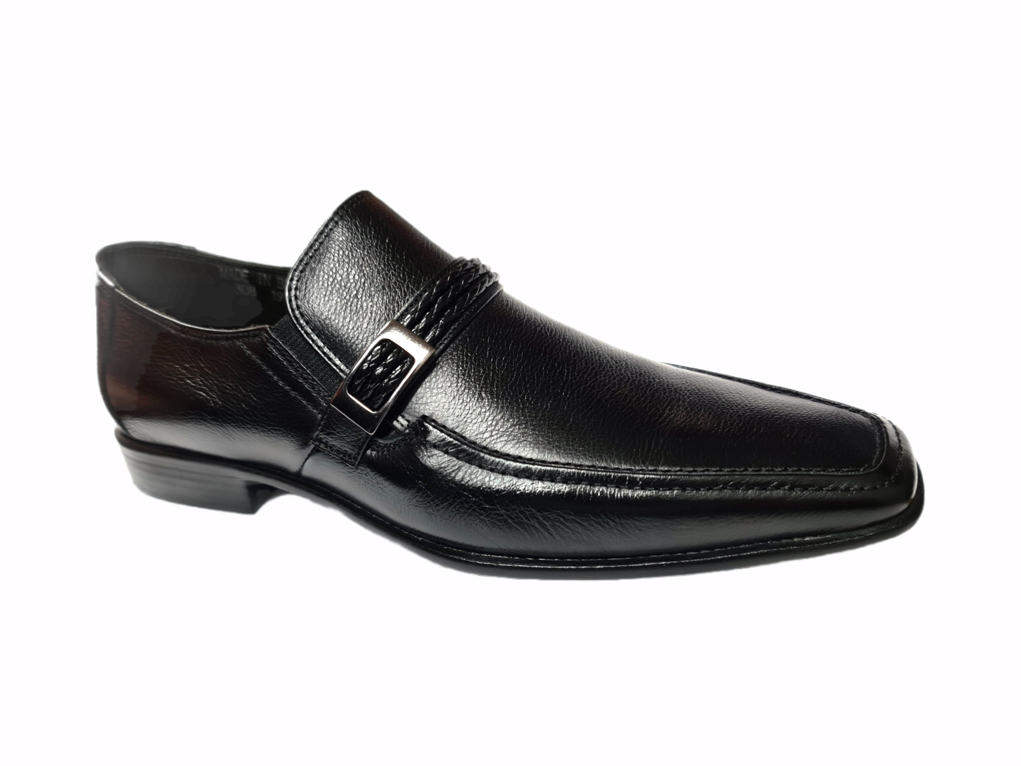 ALFREDO 308 BLACK SLIP ON SHOES – Lee Avenue Stamford Hill